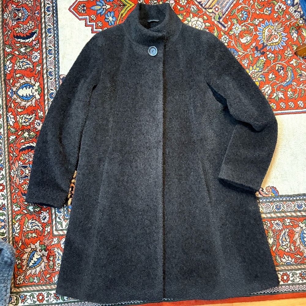 Icons Cinzia Rocca Black Wool Coat
